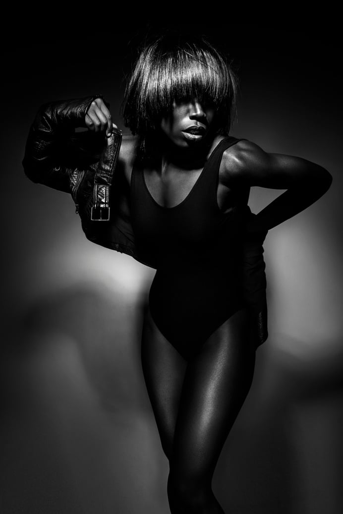 Black female fashion model